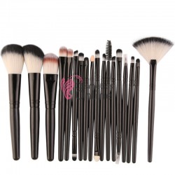 Pensule de Make-up 18 bucati Negre Profesionale 